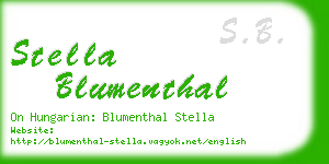 stella blumenthal business card